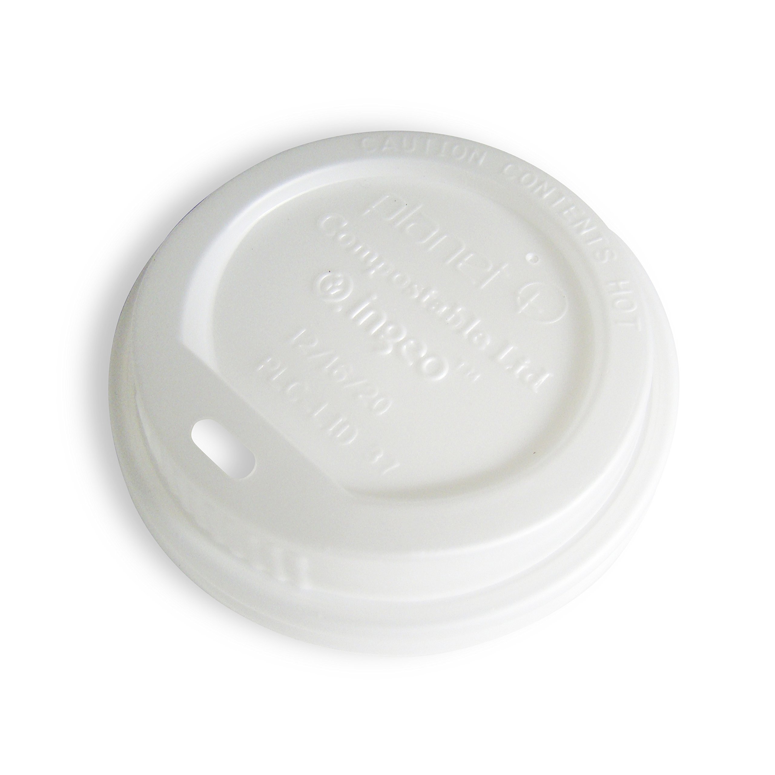 Planet+ 100% Compostable PLA Hot Cup Lid, Fits 10-20oz Hot Cups, 1000-Count Case