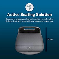 Vari Active Seat - Adjustable Ergonomic Standing Desk Chair for Adults - Portable Home Office Furniture, Comfortable Wobble Stool with Dynamic Range of Motion - Fully Assembled