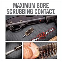 Real Avid Bore-Max Bore Brush, Nickel-Plated Bronze Barrel Brush with Stainless Steel Handle