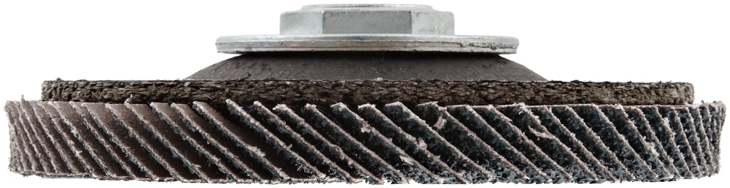 42351 Premium Z3 Right Angle Grinder Abrasive Flap Disc, Type 27, Zirconia, 4-1/2" Diameter, 36 Grit, 5/8"-11 Arbor