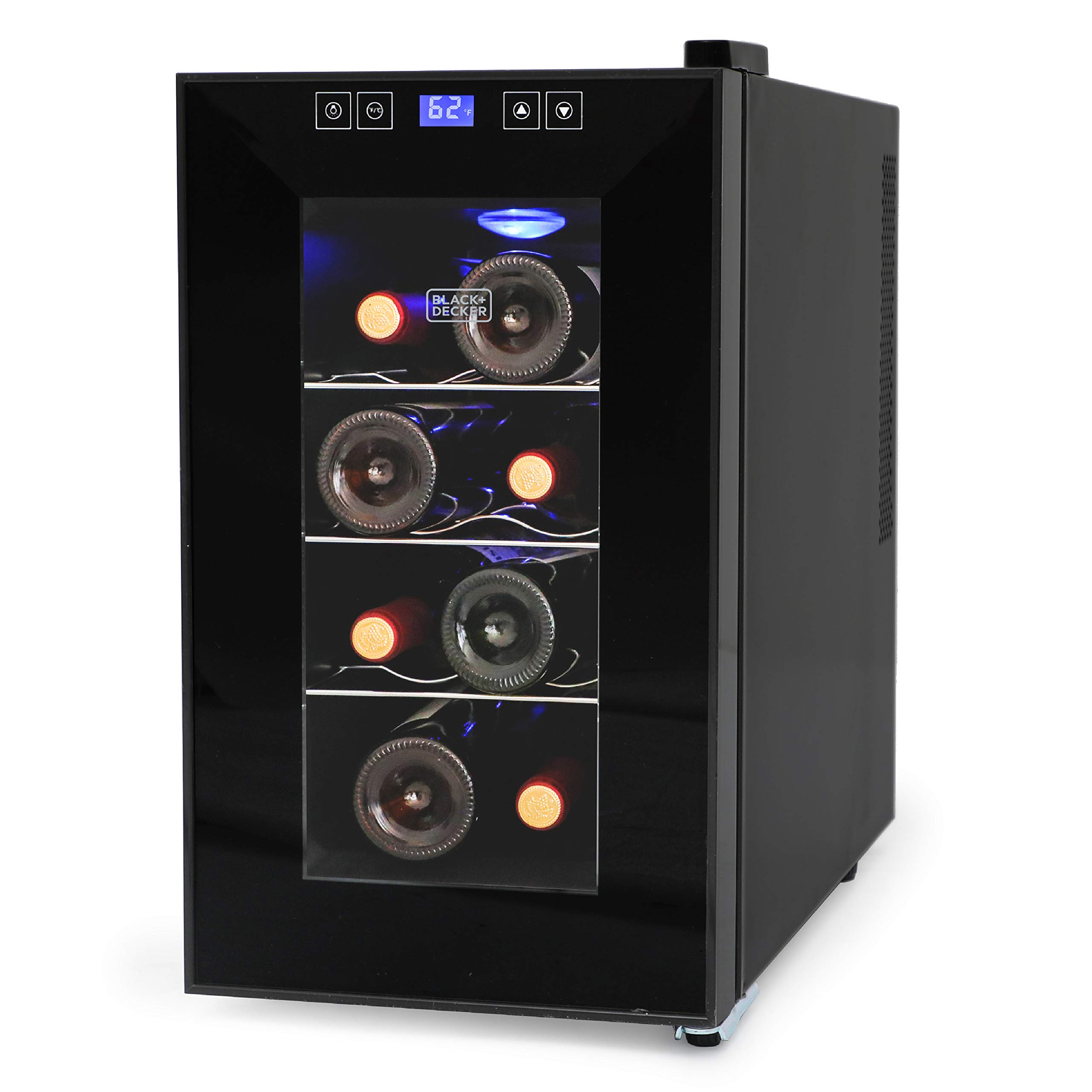 BLACK+DECKER Thermoelectric Wine Fridge with Triple-Pane Clear Glass Door