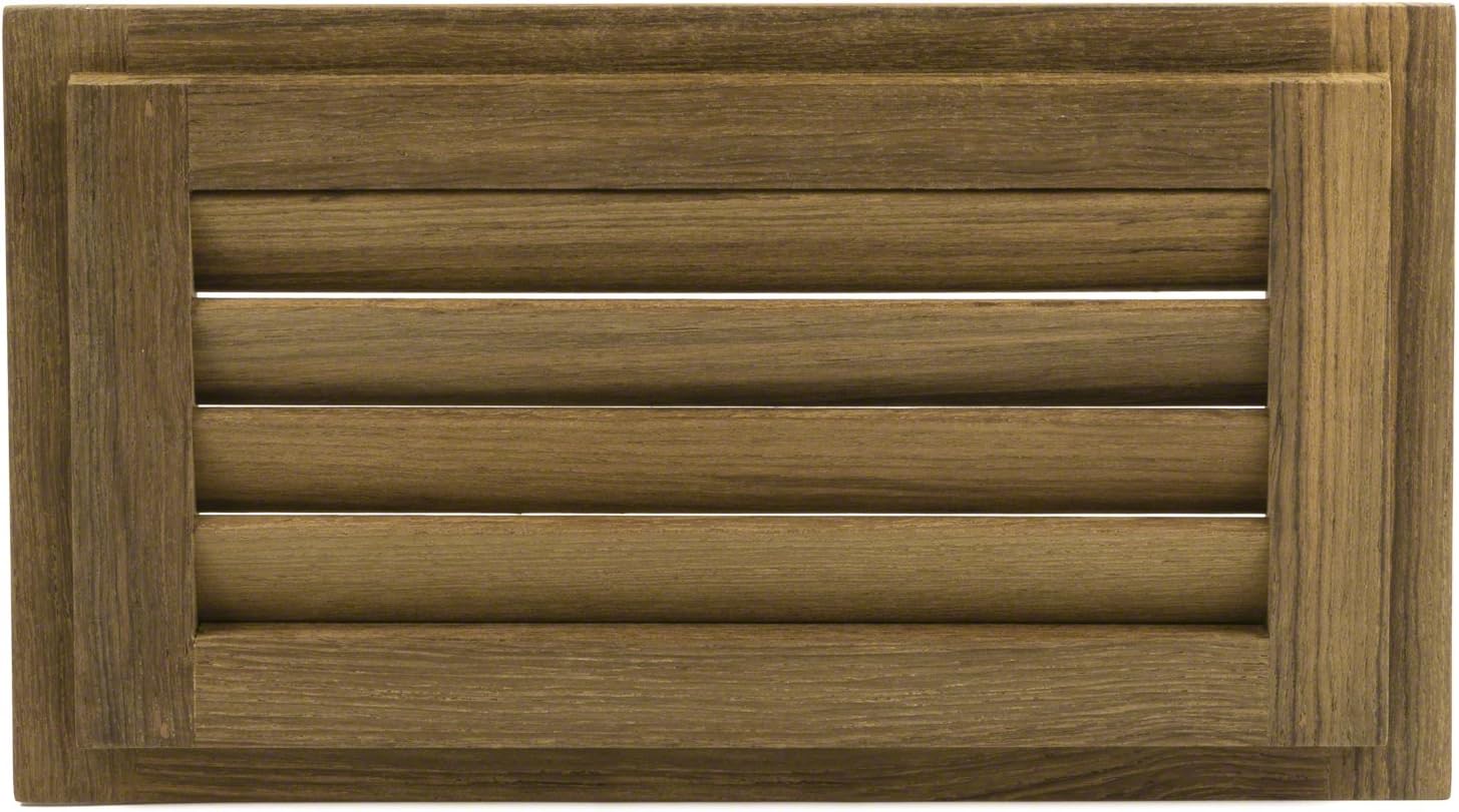 Whitecap 60714 Teak Louvered Insert - 6-3/8" x 11-3/16" x 3/4", Brown