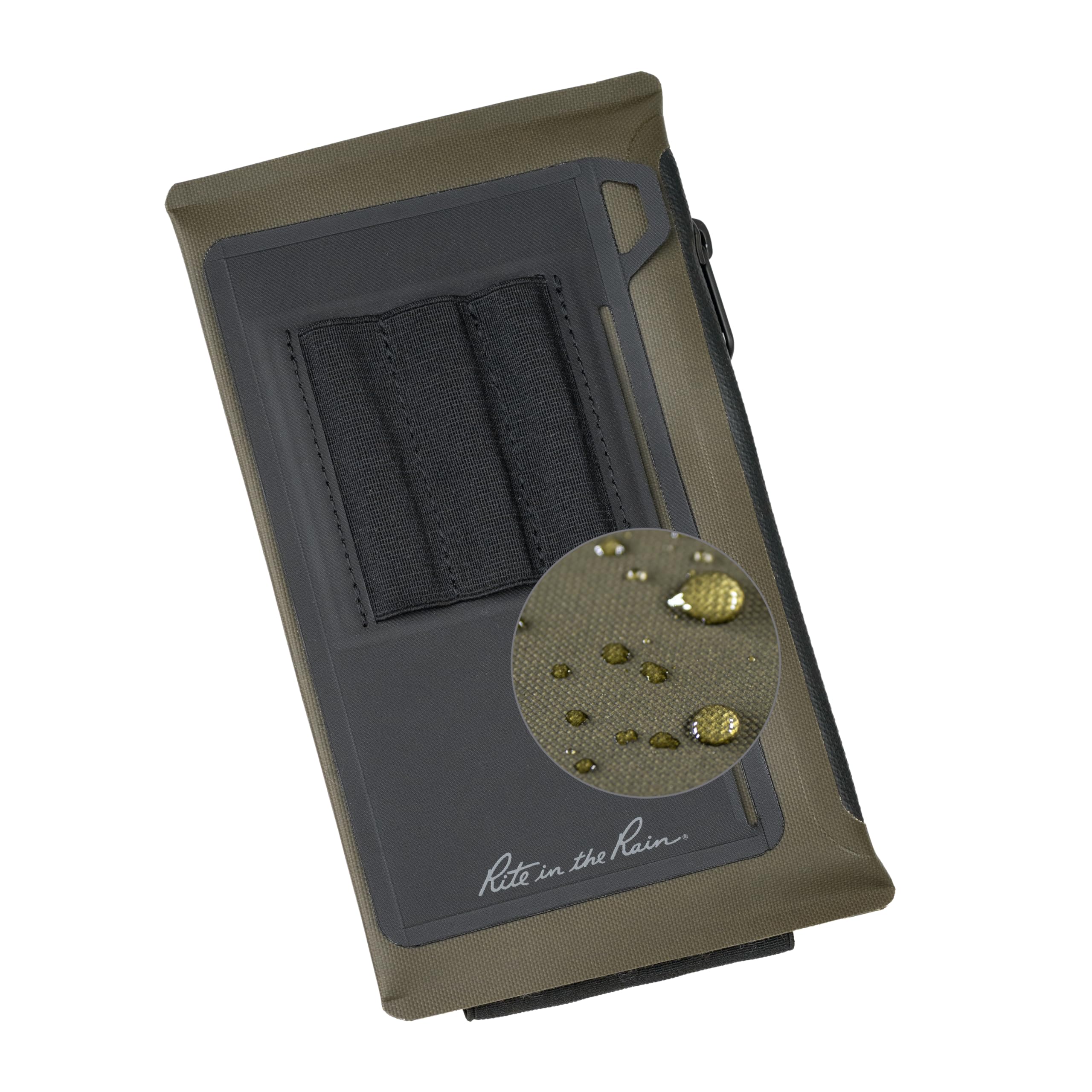 Rite in the Rain Monsoon Dirtbag, 4.5” x 7.75”, Notebook Storage Organizer, Green TPU (No. P970)