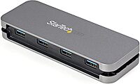 StarTech.com 4 Port USB 3.0 Hub - USB-A to 4X USB-A - SuperSpeed 5Gbps Portable USB 3.1 Gen 1 Type-A Hub - USB Bus Powered - Laptop/Desktop USB Hub with Long Cable 11" & Cable Management (HB30AM4AB)