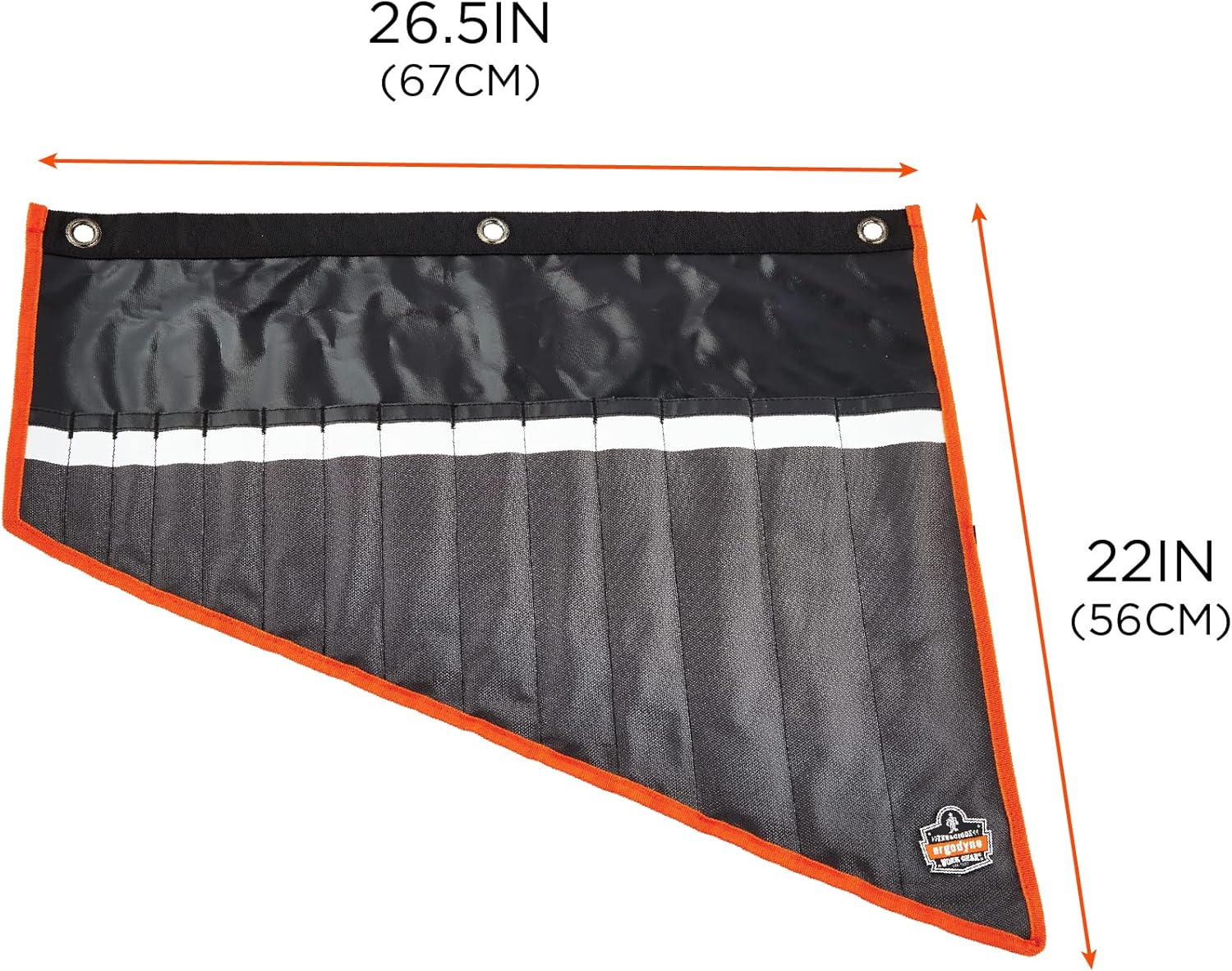 Ergodyne Arsenal 5873 Wrench Roll-Up, 14-Pocket Organizer