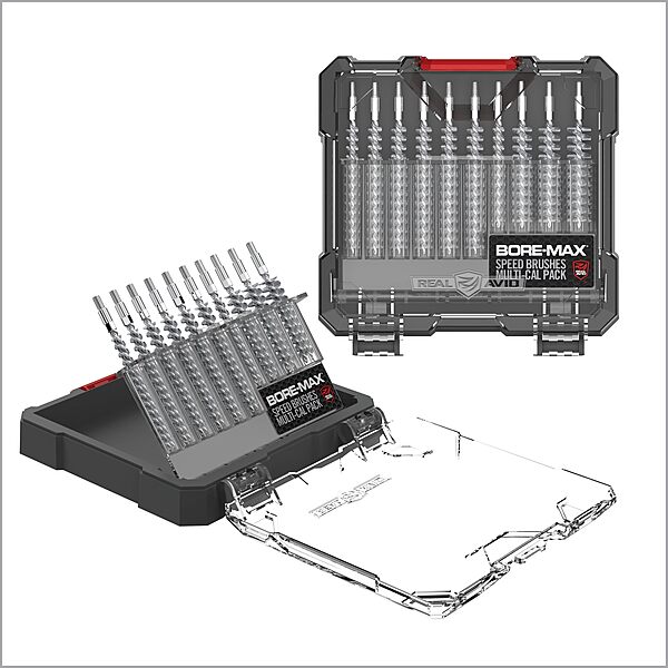 Real Avid Bore-Max Speed Brush Multi-Cal Pack - 10 Cleaning Brushes for Gun Cleaning