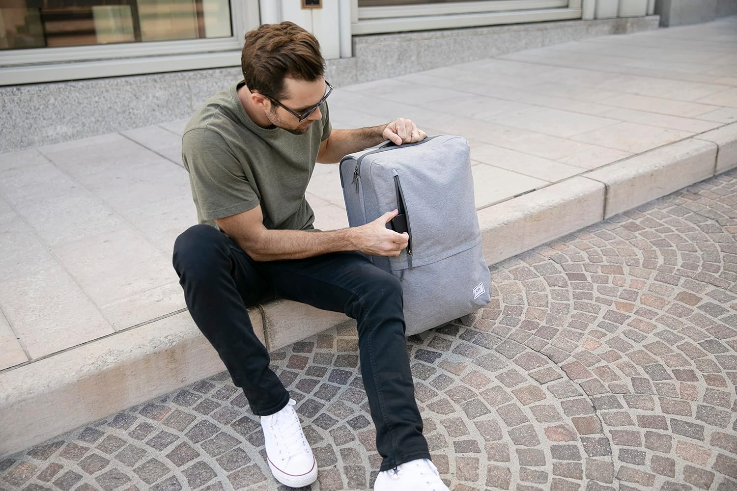 Solo New York 22 Inch Carry On Luggage - Softside Suitcases for Travel, Wheeled Rolling Bag, 2 Wheel Upright