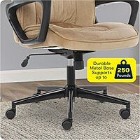 Serta Hannah Executive Home Office Desk Chair, Ergonomic Mid-Back with Lumbar Support, Firm Seat Cushion