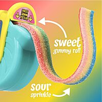 Push Pop Gummy Roll Candy Gummies, 8 Ct Individually Wrapped Gummies in Assorted Fruity Flavors