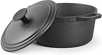 COMMERCIAL CHEF Cast Iron Dutch Oven with Lid and Handles