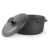 COMMERCIAL CHEF Cast Iron Dutch Oven with Lid and Handles
