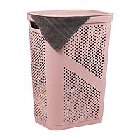 Mind Reader Slim Laundry Hamper with Lid, 60L Ventilated Plastic