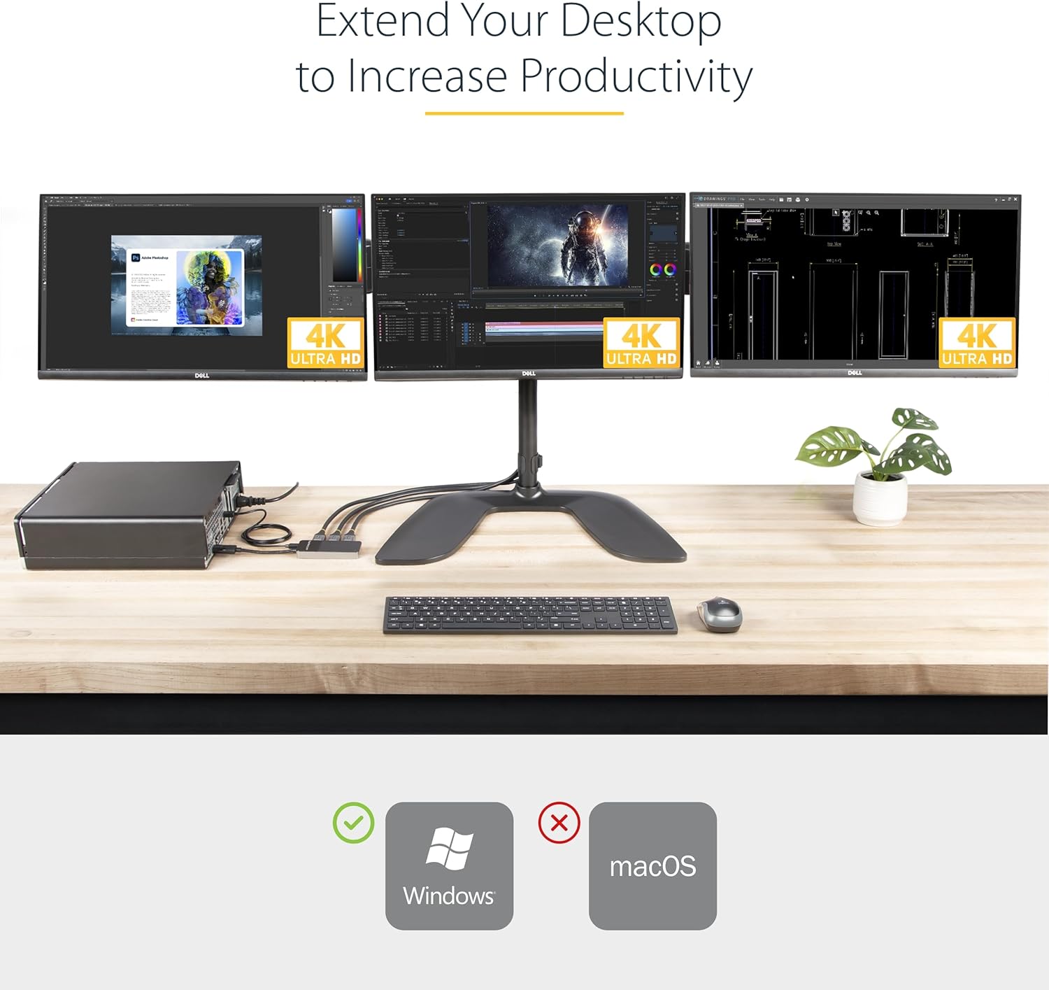 StarTech.com DisplayPort 1.4 MST Hub - Multi-Monitor DP Splitter