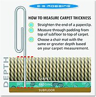 Carpet Chair Mats for Low Pile, 45-Inch by 53-Inch with Lip, Clear Vinyl Lip (25 x 12) 45" x 53" Crystal Edge