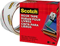 Scotch Book Tape, 2 in x 540 in, Excellent for Repairing, Reinforcing Protecting, and Covering (845)