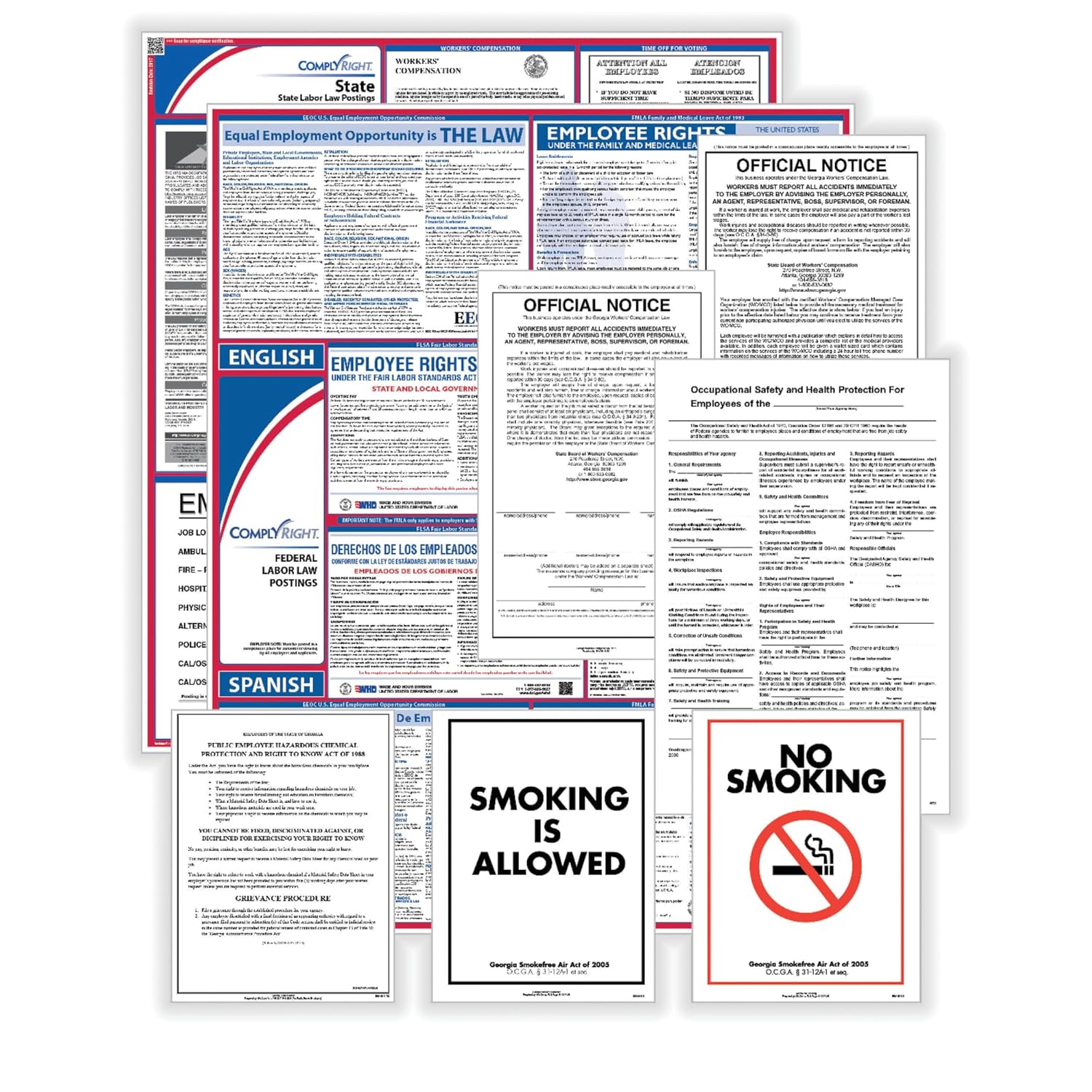 ComplyRight Federal (Bilingual), State and Public Sector (English) Labor Law 1-Year Poster Service, Maine (U1200CBOPSECME)