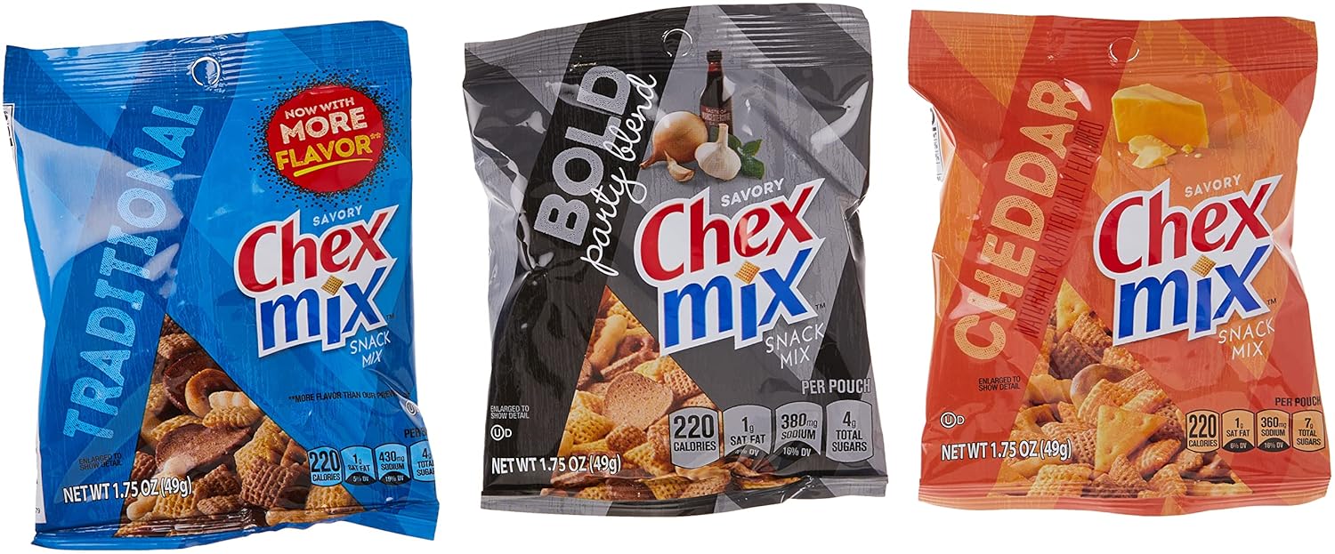 Chex Mix Classics Mix It Up Variety Snack Mixes, 1.75 Oz, Box Of 30 Packs