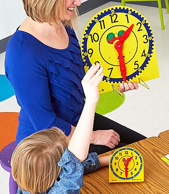 Judy Carson Dellosa 5" x 5" Mini Clock and My Own Little Clock Booklet with Telling Time Activities