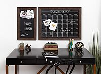 DesignOvation Beatrice Framed Magnetic Chalkboard Monthly Calendar