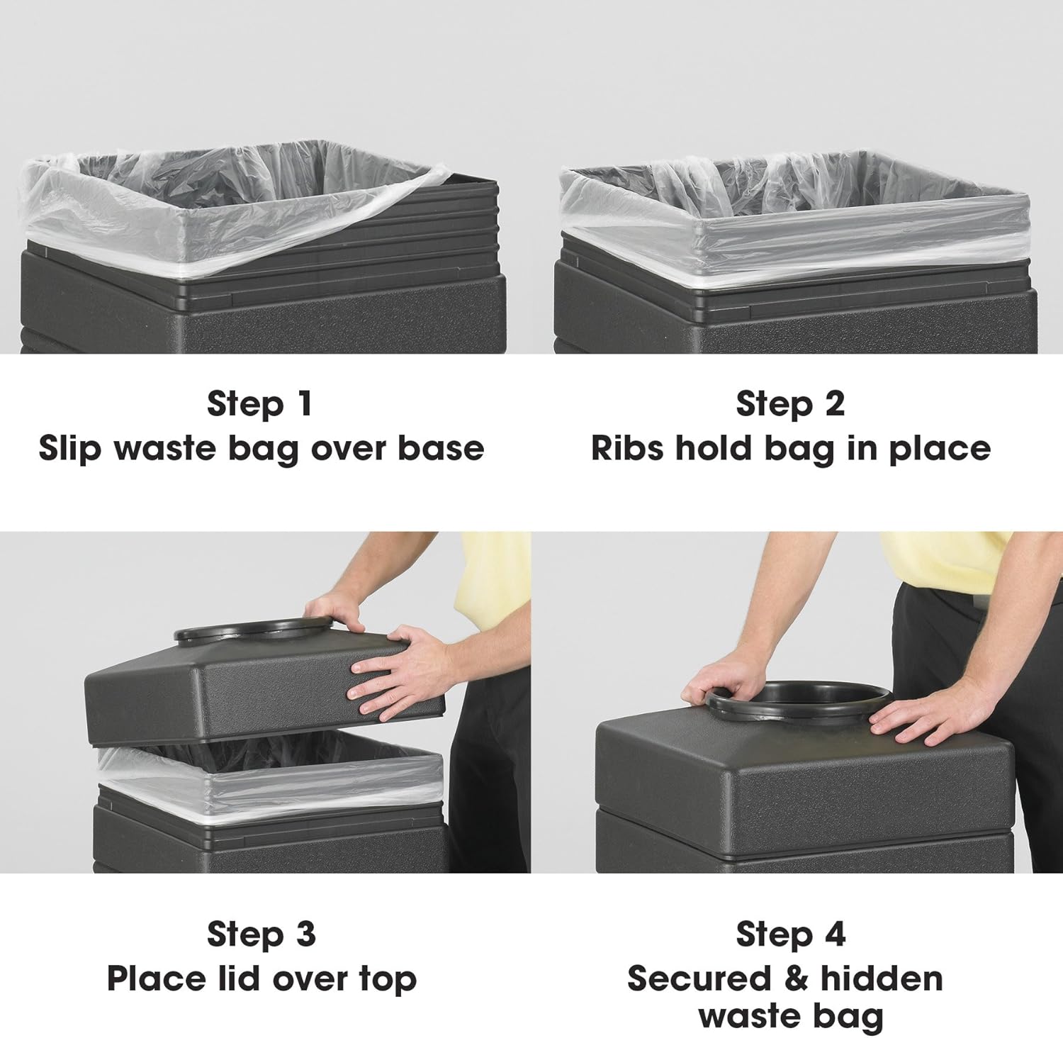 SAFCO Canmeleon Indoor/Outdoor Trash Receptacle