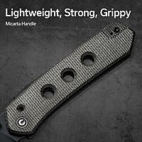 CIVIVI Vision FG Pocket Knife for EDC, Superlock Folding Knife with 3.54" Reverse Tanto Nitro-V Blade Micarta Handle, Ideal Gift for Men Women C22036-3 Dark Green