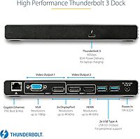 StarTech.com Thunderbolt 3 Dock - Dual 4K 60Hz Monitor TB3 Laptop Docking Station with DisplayPort