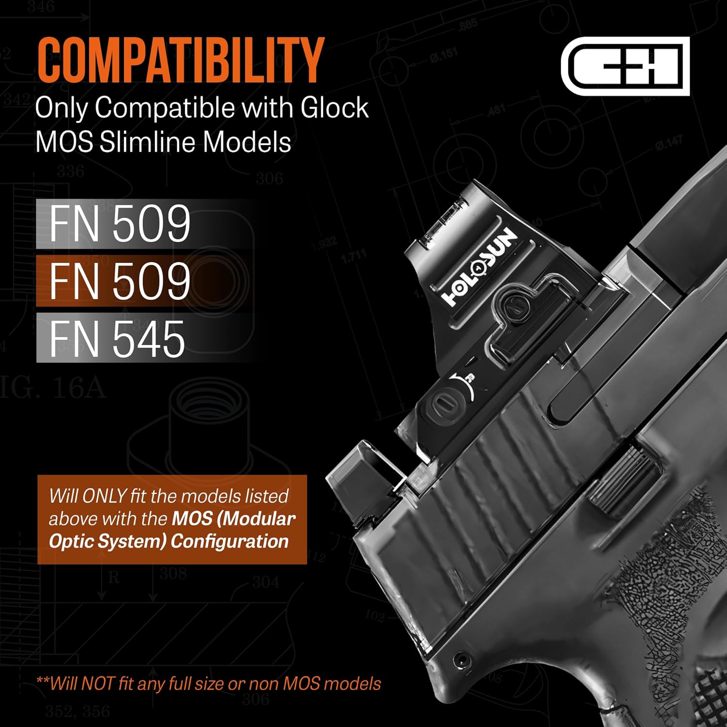 C+H Precision Optic Adapter Plate for FN 509/510/545