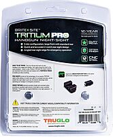 TRUGLO Tritium Pro Night Sights for Glock Handgun Models - Front & Rear Set (White Ring)