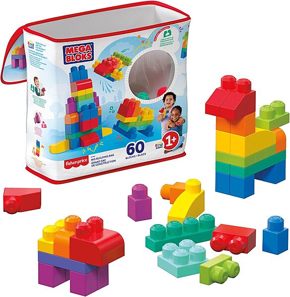 60 Piece Big Building Bag Blue