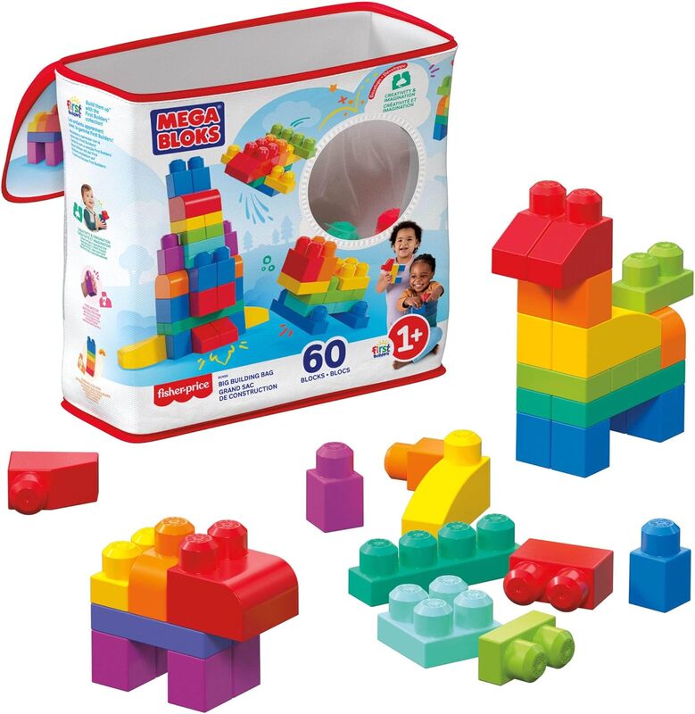 60 Piece Big Building Bag Blue