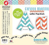 Barker Creek Letter Pop-Outs Chevron Die-Cut Cardstock