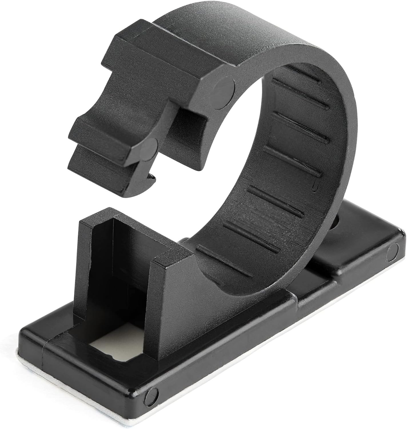 StarTech.com 100 Adhesive Cable Management Clips Black - Nylon Self-Adhesive Clamps UL94 V-2