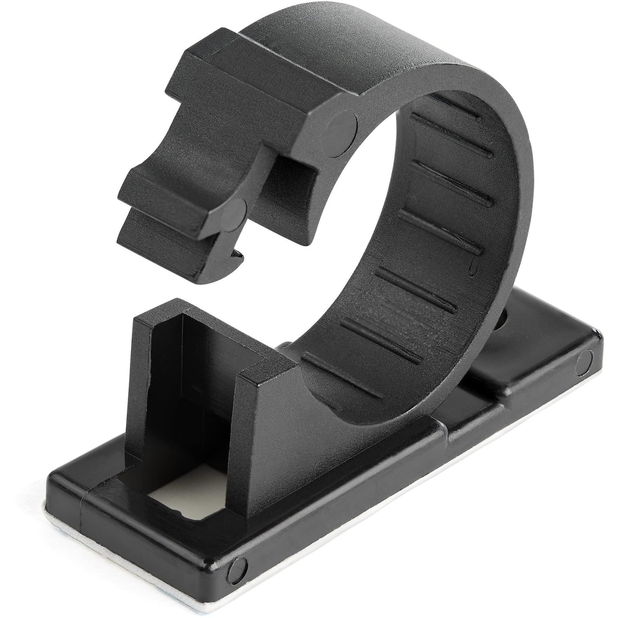 StarTech.com 100 Adhesive Cable Management Clips Black - Nylon Self-Adhesive Clamps UL94 V-2
