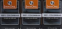 Java One Colombian 100% Coffee, 14-Count Pods (Pack of 6)