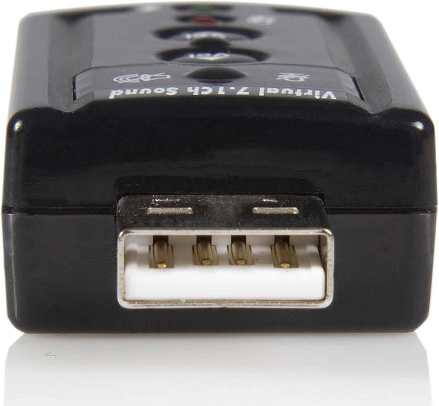 StarTech.com Virtual 7.1 USB Stereo Audio Adapter External Sound Card - Sound card - stereo - USB 2.0 - ICUSBAUDIO7,Black