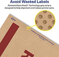 Avery Kraft Brown Rectangle Labels, Sure Feed Technology, 10" x 7", 15 Kraft Brown Labels, Laser/Inkjet Printable 15 labels