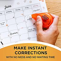 BIC Wite-Out Brand EZ Correct Correction Tape, 19.8 Feet, 4-Count Pack of White Correction Tape, Fast, Clean and Easy to Use Tear-Resistant Tape Office or School Supplies