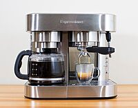 Espressione 10-Cup Combination Pump Espresso Machine, Stainless Steel
