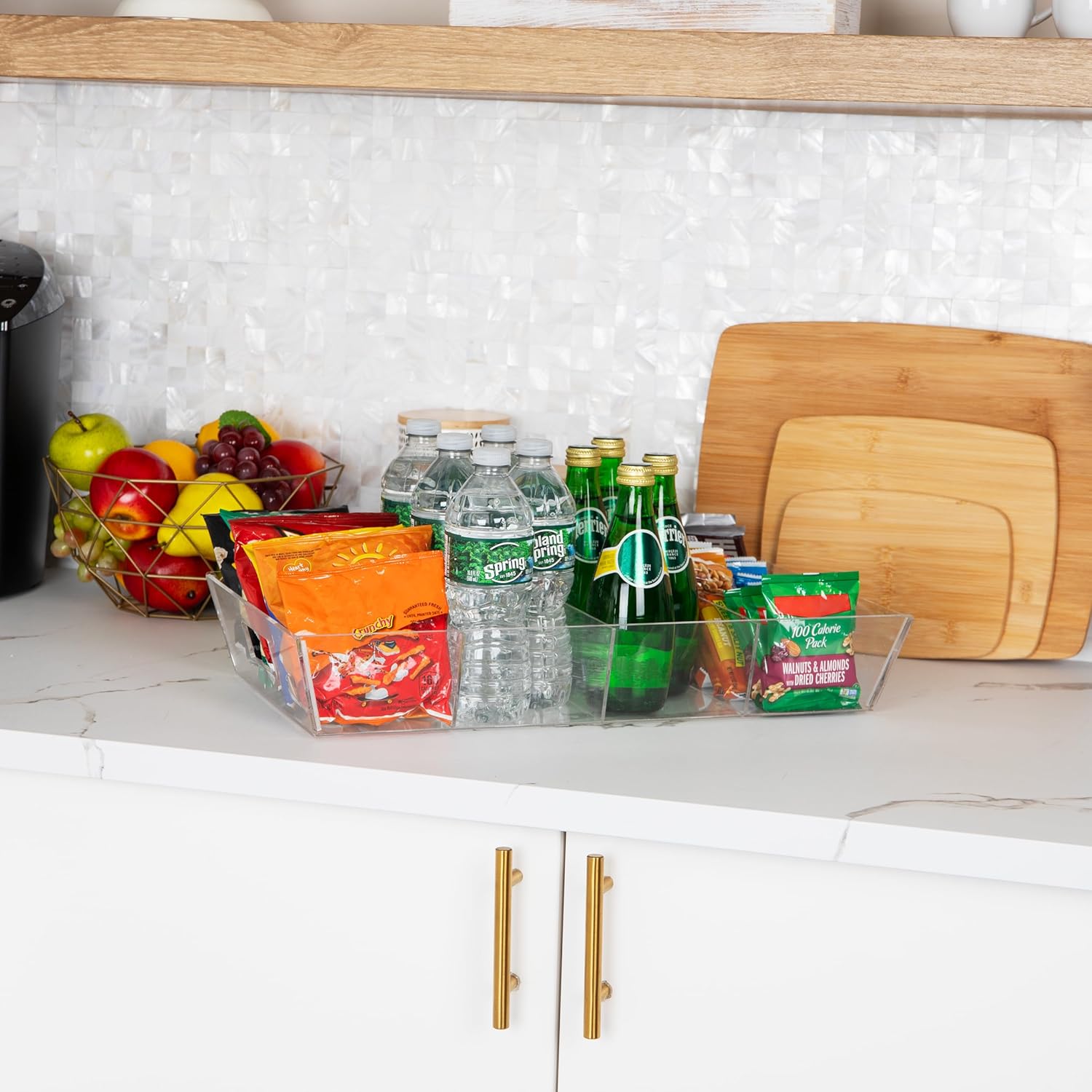 MIND READER Snack Tray Countertop Organizer