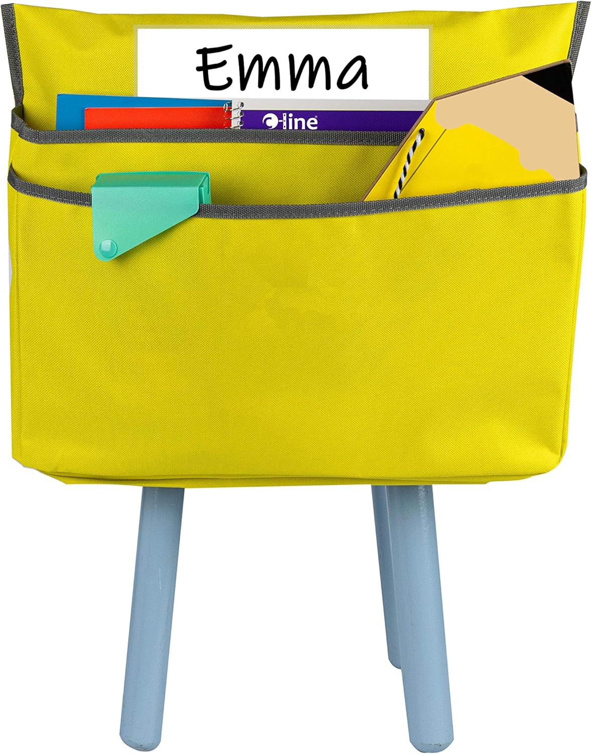 C-LINE Chair Cubbie Over-Chair Organizer (Canvas, Vinyl Pocket)