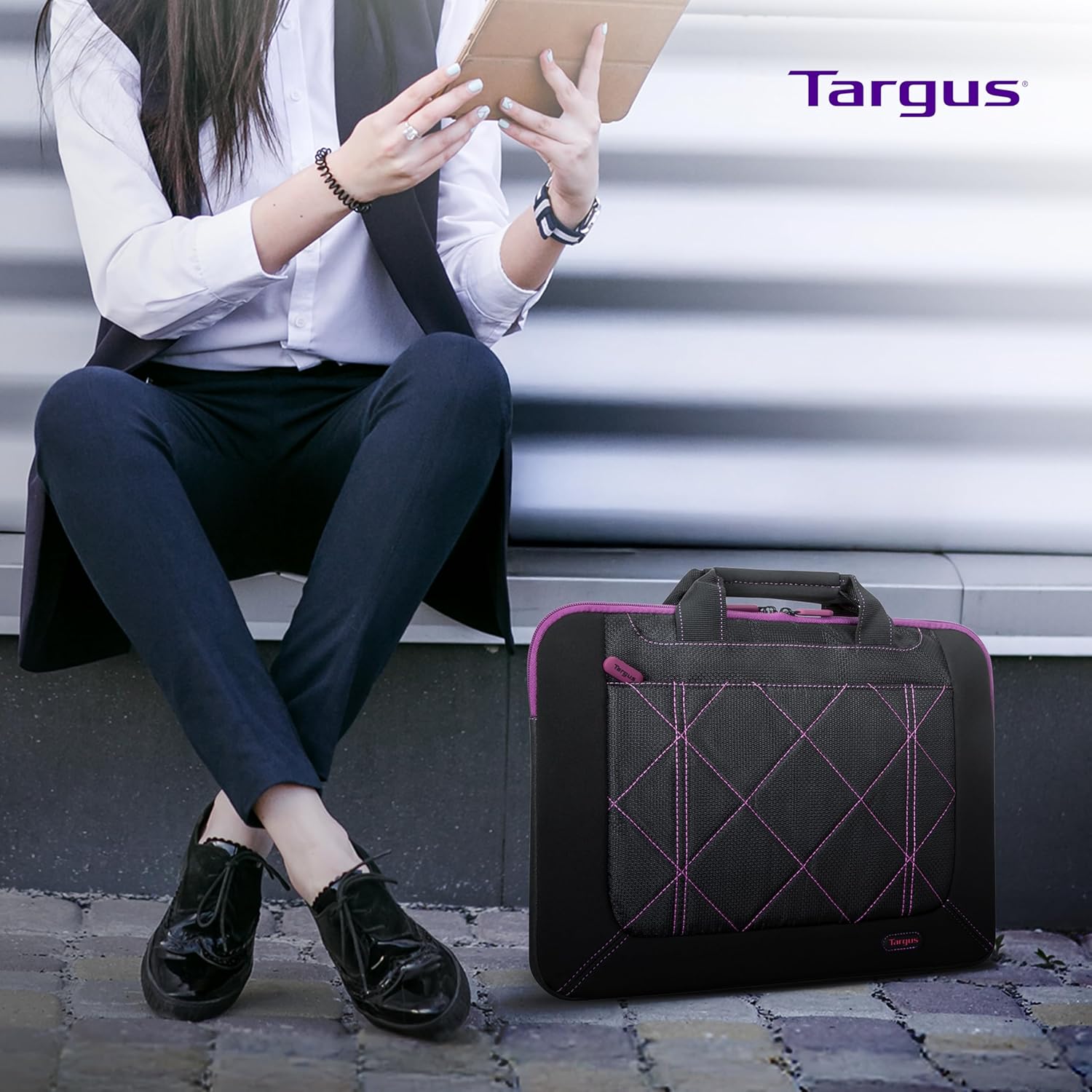 Targus 16-inch Pulse Laptop Sleeve Slipcase - for 16" Laptops, Modern Design, Plush Interior, Womans Computer Bag