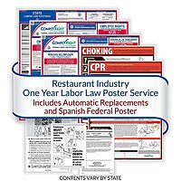 ComplyRight Federal (Bilingual), State and Healthcare (English) Labor Law 1-Year Poster Service, Indiana (U1200CBORESTIN)