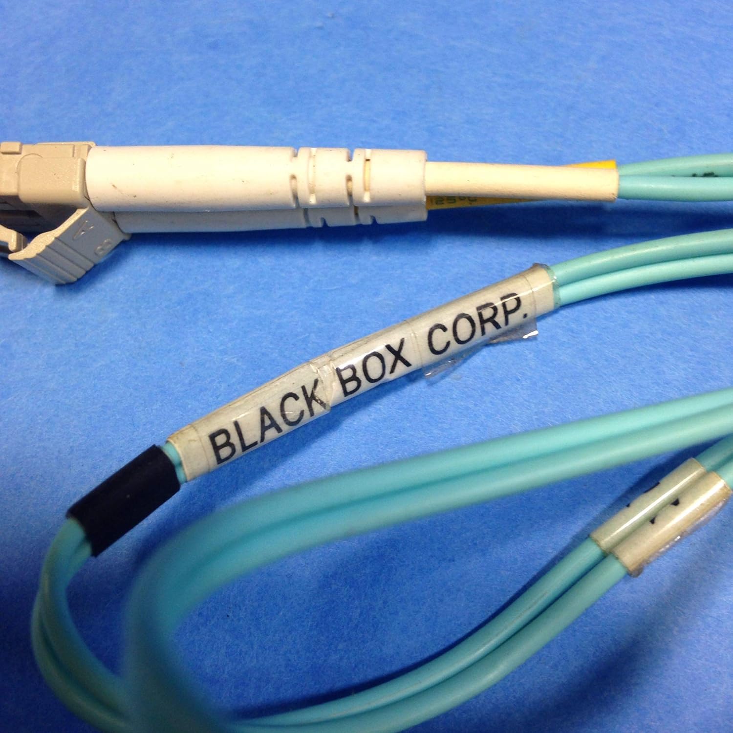 Black Box EFNT010-001M-LCLC OM3 50/125 Multimode LC-LC Fiber Patch Cable, Aqua, 1 m