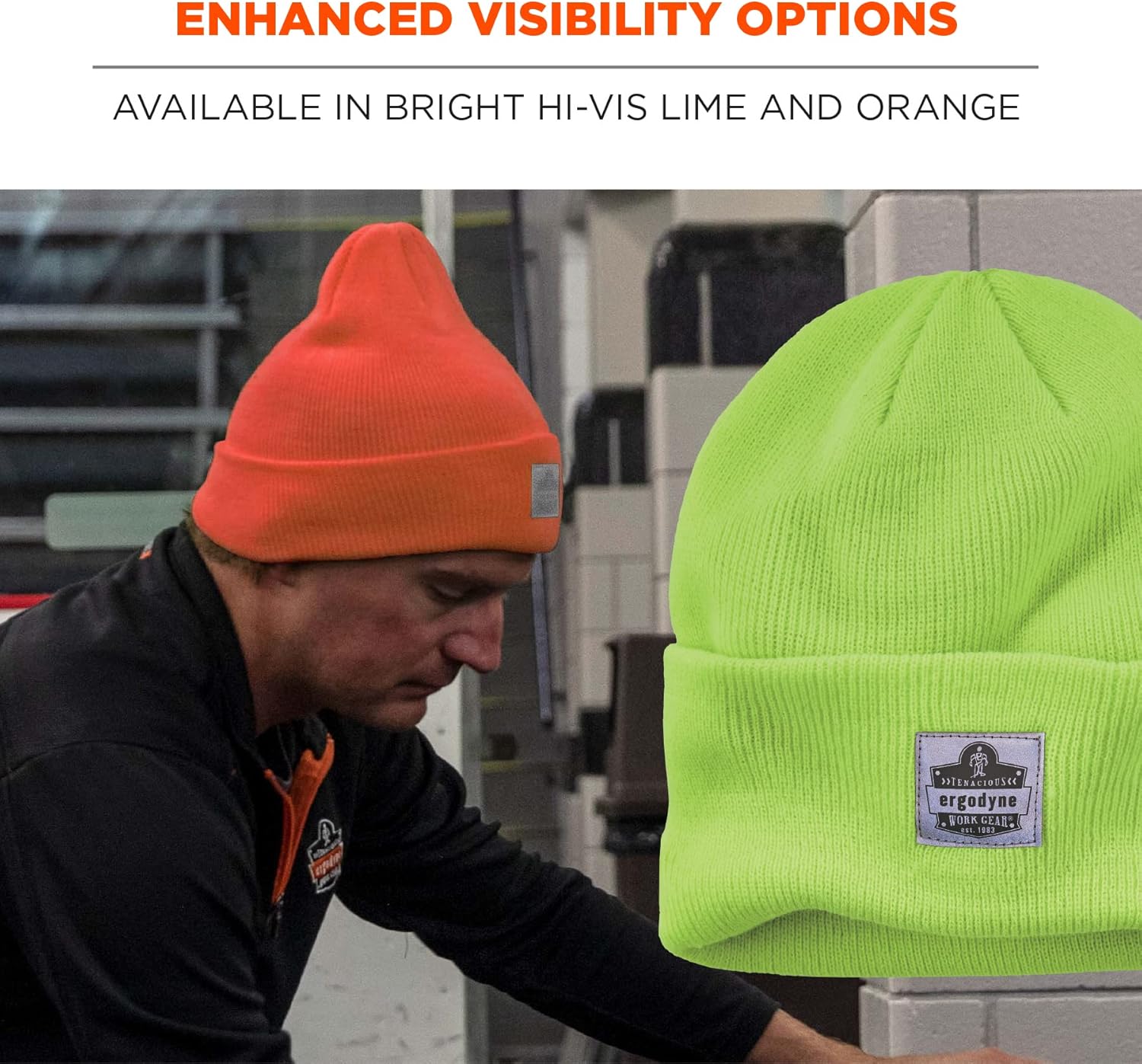 Ergodyne N-Ferno 6806 Cuffed Rib Knit Acrylic Beanie