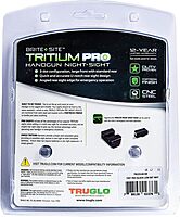 TRUGLO Tritium Pro Night Sights for Glock Handgun Models - Front & Rear Set (White Ring)