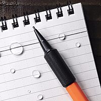 Rite in the Rain Weatherproof Notebook and Mechanical Pencil Bundle Book + Pencil Orange Barrel