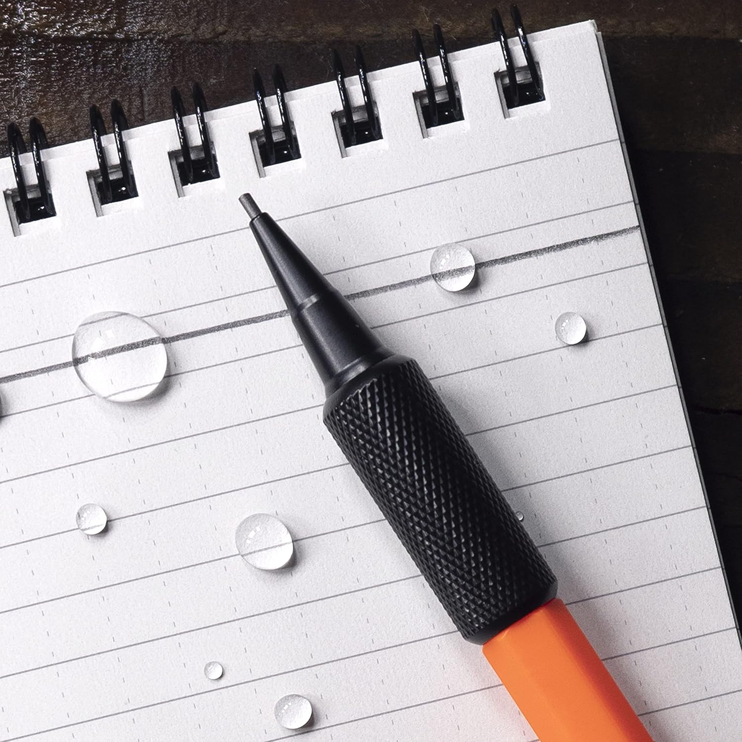 Rite in the Rain Weatherproof Notebook and Mechanical Pencil Bundle Book + Pencil Orange Barrel
