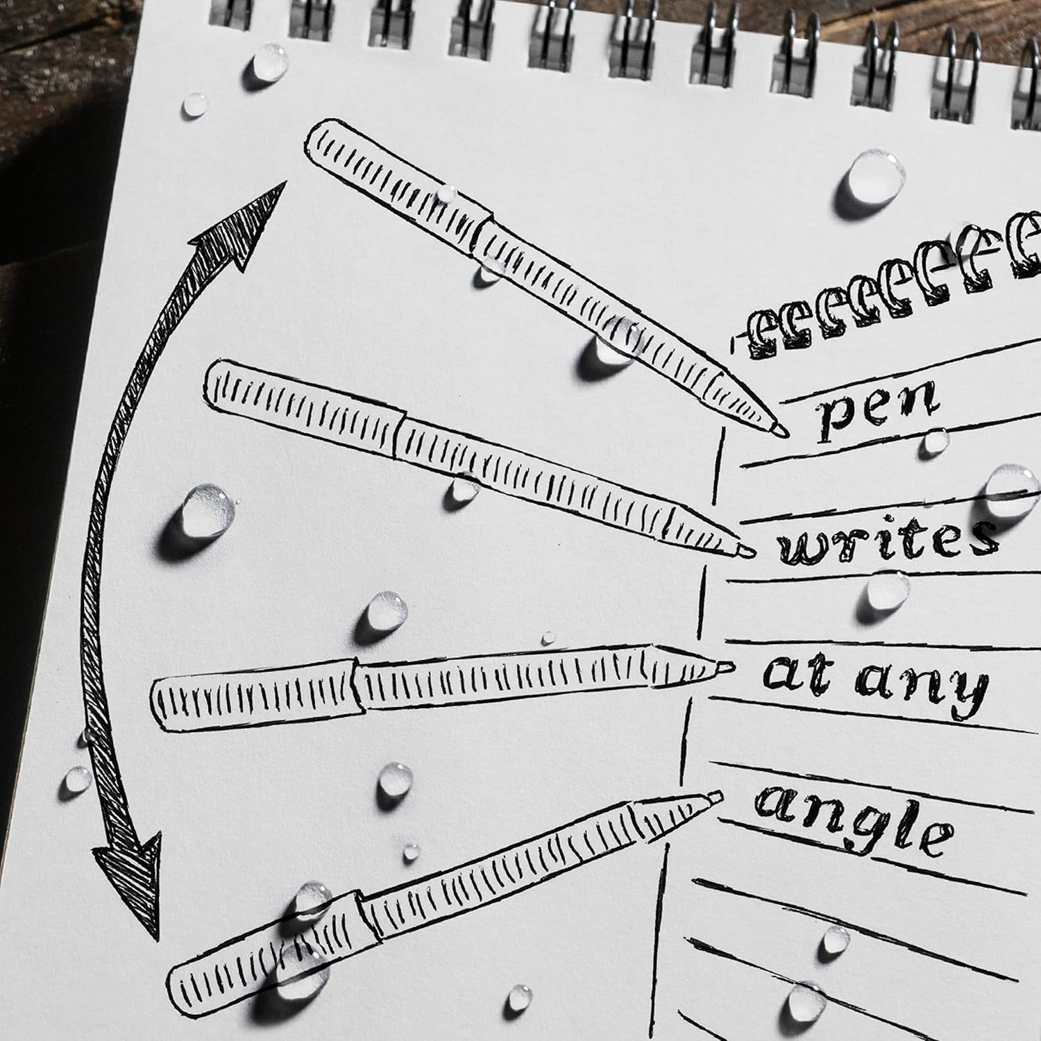 Rite in the Rain Weatherproof Bolt-Action Matte Black Metal Pen, Black Ink (No. BK16) Bolt Action