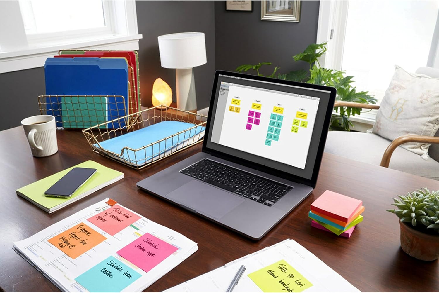 Post-it Notes, 3 in x 3 in., 18 Sticky Notes Pads, 100 Sheets per Pad, Poptimistic Collection