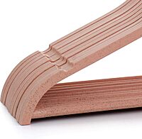 Elama Home 20 Piece Biodegradable Coat Hangers in Pink (ELH-20) (Pack of 2) 20 Piece Set (Pack of 2)